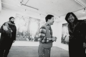 Martin Wong and AAAC Director Robert Lee at the Minds I reception, 1987. (Photo appears courtesy of AAAC)
